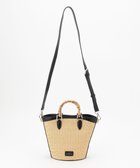 【23区/NIJYUSANKU】の【CLASSY.6月号掲載/Oggi4月号掲載】雑材 バンブー ハンドル ショルダー ブラックミックス|ID: prp329100004568514 ipo3291000000032319533
