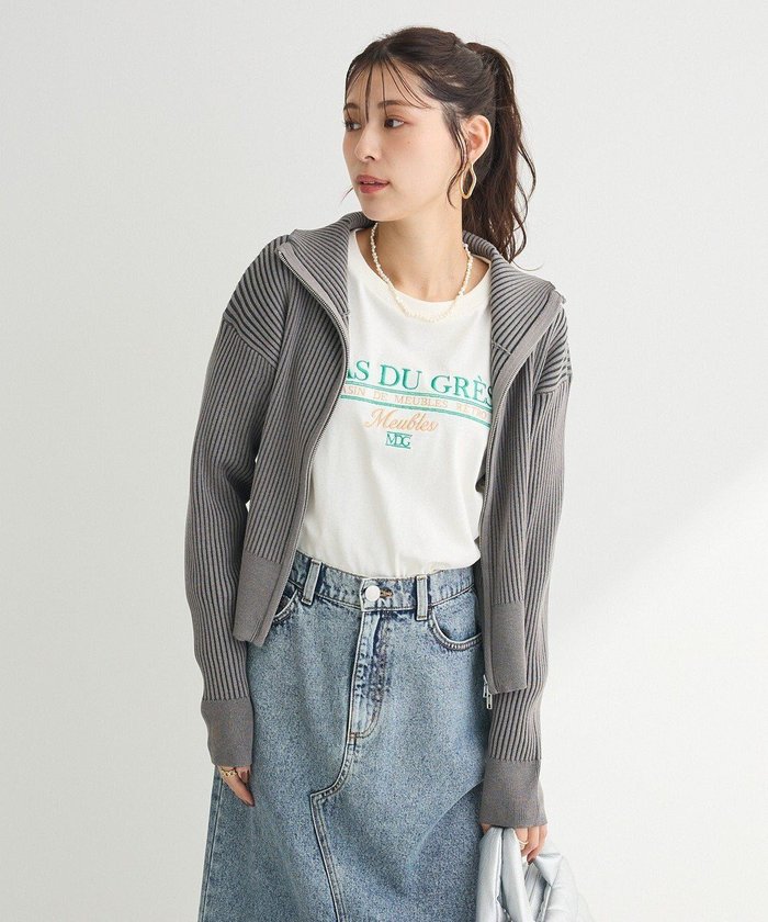 【グリーンパークス/Green Parks】の配色リブZipニットカーディガン インテリア・キッズ・メンズ・レディースファッション・服の通販 founy(ファニー) https://founy.com/ ファッション Fashion レディースファッション Fashion for Women トップス・カットソー Cut & Sew Tops ニット Knit Tops & Sweaters カーディガン・羽織り Layered Style Cardigans カーディガン Cardigan, Knitwear コンパクト Compact, Small Size トレンド Trend, Trending Now バランス Balance, Style Balance フェミニン Feminine, Girly ポケット Pocket, Pocket Detail 今季 This Season, Current Season 夏 Summer 春 Spring S/S・春夏 SS, Spring/Summer, Warm Season |ID: prp329100004568553 ipo3291000000032320025