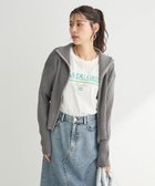 【グリーンパークス/Green Parks】の配色リブZipニットカーディガン Gray|ID: prp329100004568553 ipo3291000000032320028