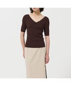 【グレース コンチネンタル/GRACE CONTINENTAL】のリブカシュクールニットトップ 人気、トレンドファッション・服の通販 founy(ファニー) ファッション Fashion レディースファッション Fashion for Women トップス・カットソー Cut & Sew Tops ニット Knit Tops & Sweaters コンパクト Compact, Small Size ベーシック Basic, Essential エレガント 上品 Elegant 夏 Summer S/S・春夏 SS, Spring/Summer, Warm Season A/W・秋冬 Autumn/Winter thumbnail ブラウン|ID: prp329100004568650 ipo3291000000034628714
