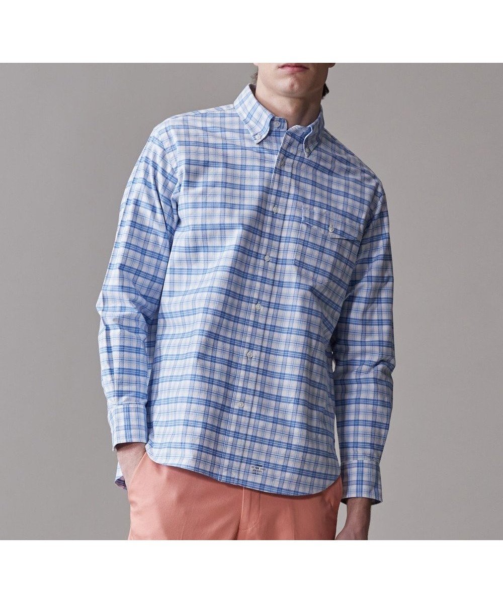 【ジェイ プレス/J.PRESS / MEN】のコットンオックス マルチチェック シャツ / ボタンダウン インテリア・キッズ・メンズ・レディースファッション・服の通販 founy(ファニー) 　ファッション　Fashion　メンズファッション　MEN　トップス・カットソー　Tops/Tshirt/Men　シャツ　Shirts　インナー　Inner　ストライプ　Stripe　ストレッチ　Stretch　ダウン　Down　チェック　Check　ドレス　Dress　バランス　Balance　フィット　Fit　ベーシック　Basic　メンズ　Mens　夏　Summer　春　Spring　S/S・春夏　Ss・Spring/Summer　ブルー系3|ID: prp329100004568739 ipo3291000000032364311