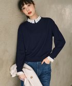 【23区/NIJYUSANKU】の【洗える】エンブロイダリーニット ネイビー系|ID: prp329100004568774 ipo3291000000032685882