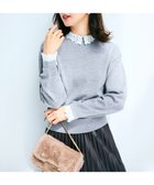 【23区/NIJYUSANKU】の【洗える】エンブロイダリーニット ライトグレー系|ID: prp329100004568774 ipo3291000000032685883