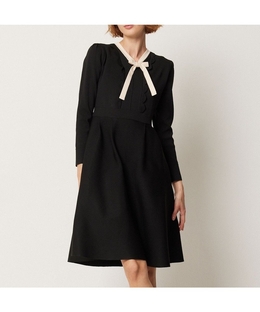 【トッカ/TOCCA】の【洗える】BAR RIBBON KNIT DRESS ニットドレス 人気、トレンドファッション・服の通販 founy(ファニー) ファッション Fashion レディースファッション Fashion for Women ワンピース Dresses フォーマル・パーティードレス・結婚式用ドレス Elegant & Casual Dresses ニットワンピース Knit Dresses スカラップ Scallop, Scalloped Edge ドレス Dress, One-Piece リボン Ribbon, Bow 洗える Machine Washable A/W・秋冬 Autumn/Winter 長袖 Long Sleeve, Full Sleeve other-1|ID: prp329100004568777 ipo3291000000033683455