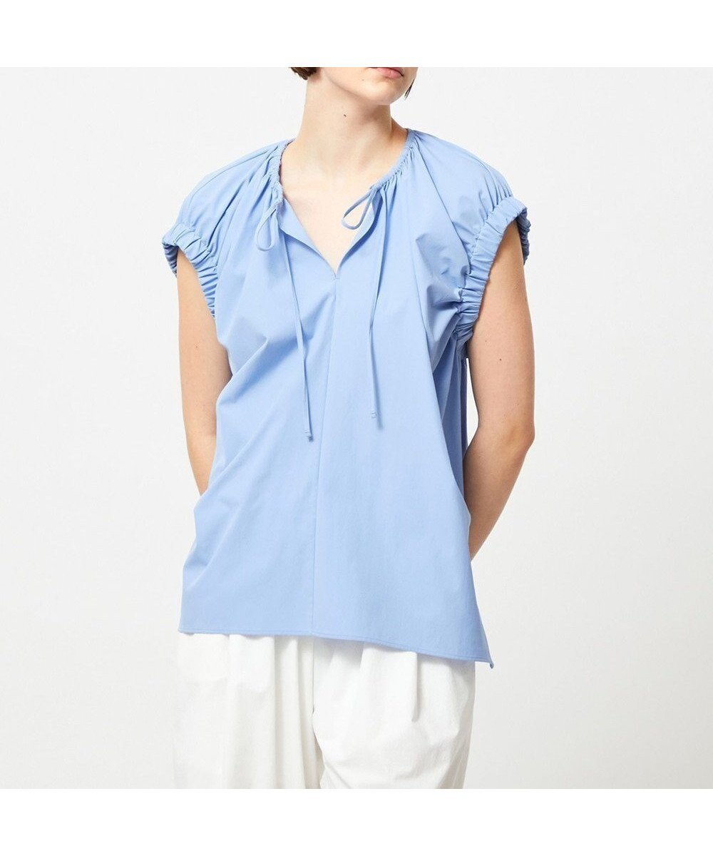 【ベイジ,/BEIGE,】の【VERY NaVY 6月号掲載】 YANN / ブラウス インテリア・キッズ・メンズ・レディースファッション・服の通販 founy(ファニー) 　雑誌掲載アイテム　Magazine Items　ファッション雑誌　Fashion Magazines　ヴェリィ　VERY　ファッション　Fashion　レディースファッション　WOMEN　トップス・カットソー　Tops/Tshirt　シャツ/ブラウス　Shirts/Blouses　エアリー　Airy　春　Spring　洗える　Washable　ギャザー　Gather　スクエア　Square　セットアップ　Set Up　雑誌　Magazine　6月号　June Issue　S/S・春夏　Ss・Spring/Summer　おすすめ　Recommend　夏　Summer　ビジネス 仕事 通勤　Business　Sax|ID: prp329100004568778 ipo3291000000032322798
