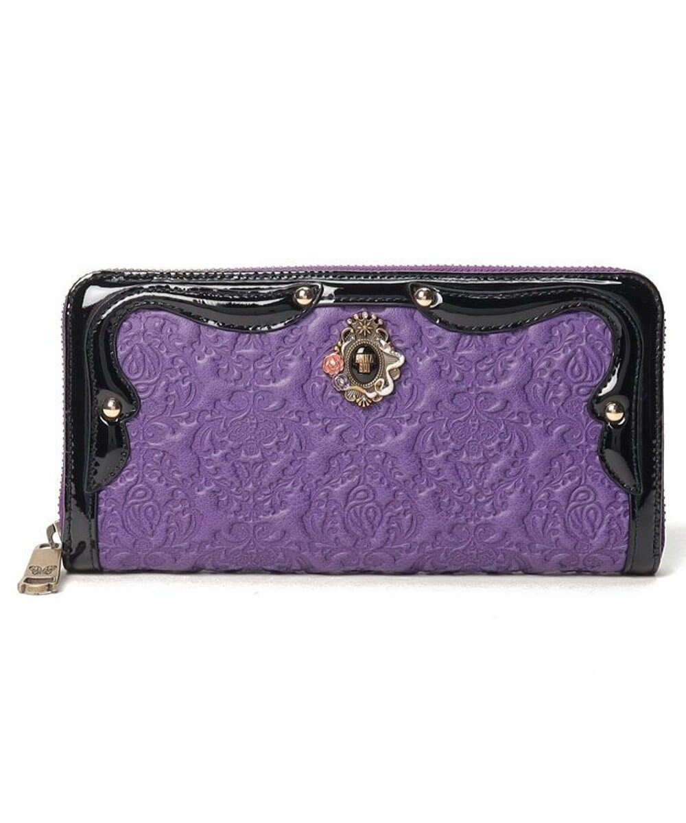 【アナスイ/ANNA SUI】のセルパン ラウンド長財布 インテリア・キッズ・メンズ・レディースファッション・服の通販 founy(ファニー) 　ファッション　Fashion　レディースファッション　Ladies' Fashion Online　財布　Wallets　アンティーク　Antique　エナメル　Enamel　ジュエリー　Jewelry　ブローチ　Brooch　モチーフ　Motif　ラウンド　Round　人気　Popularity　財布　Wallet　パープル|ID: prp329100004568827 ipo3291000000032323108