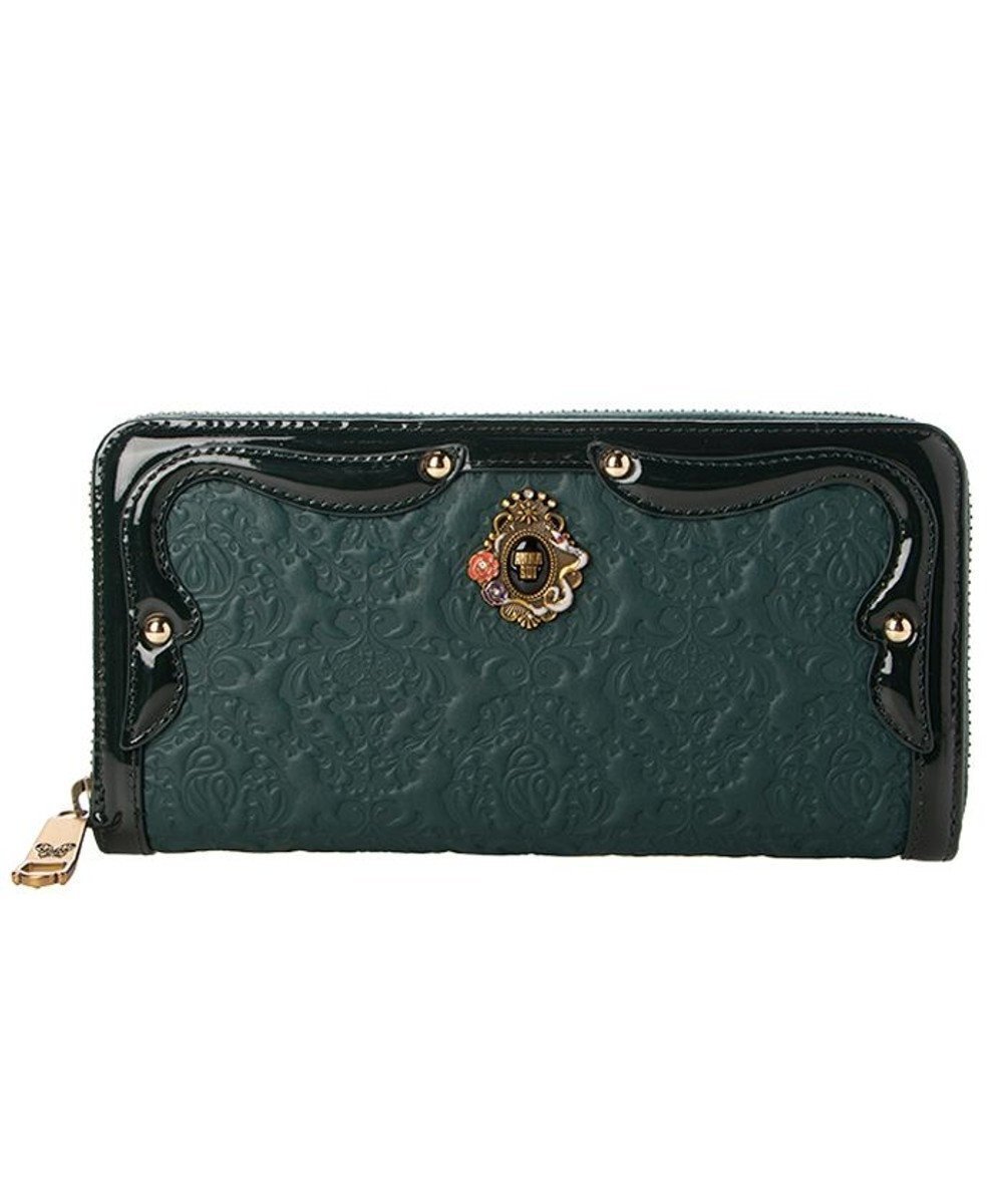 【アナスイ/ANNA SUI】のセルパン ラウンド長財布 インテリア・キッズ・メンズ・レディースファッション・服の通販 founy(ファニー) 　ファッション　Fashion　レディースファッション　Fashion for Women　ミニ財布・二つ折り財布　Wallets & Card Cases　アンティーク　Antique-Inspired　エナメル　Patent Leather　ジュエリー　Jewelry, Accessories　ブローチ　Brooch, Pin Brooch　モチーフ　Motif, Design Theme　ラウンド　Round, Round Neck　人気　Popular, Best Seller　財布　Wallet, Purse　グリーン|ID: prp329100004568827 ipo3291000000033281111