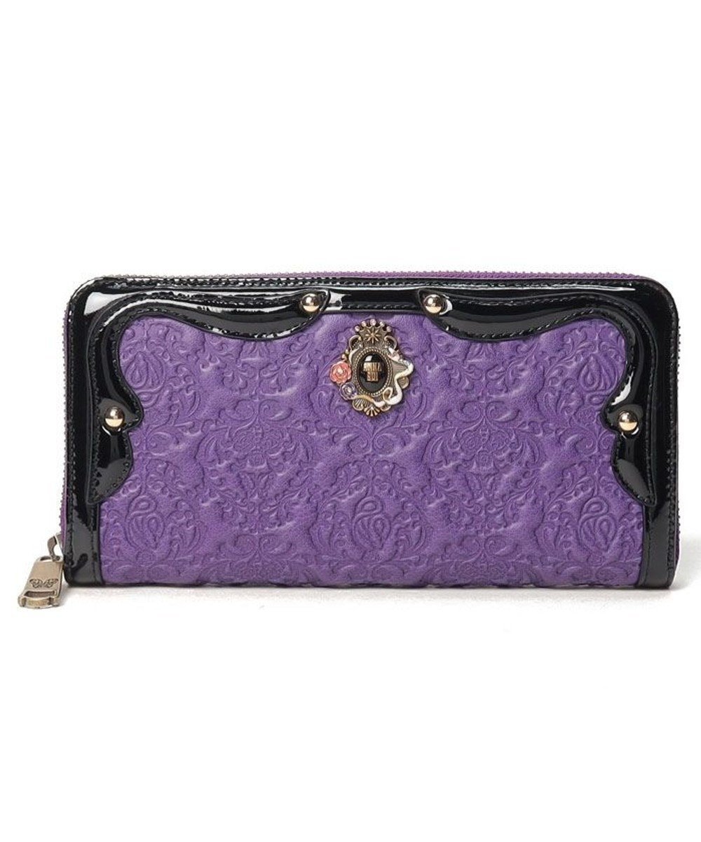 【アナスイ/ANNA SUI】のセルパン ラウンド長財布 インテリア・キッズ・メンズ・レディースファッション・服の通販 founy(ファニー) 　ファッション　Fashion　レディースファッション　Fashion for Women　ミニ財布・二つ折り財布　Wallets & Card Cases　アンティーク　Antique-Inspired　エナメル　Patent Leather　ジュエリー　Jewelry, Accessories　ブローチ　Brooch, Pin Brooch　モチーフ　Motif, Design Theme　ラウンド　Round, Round Neck　人気　Popular, Best Seller　財布　Wallet, Purse　パープル|ID: prp329100004568827 ipo3291000000033281112