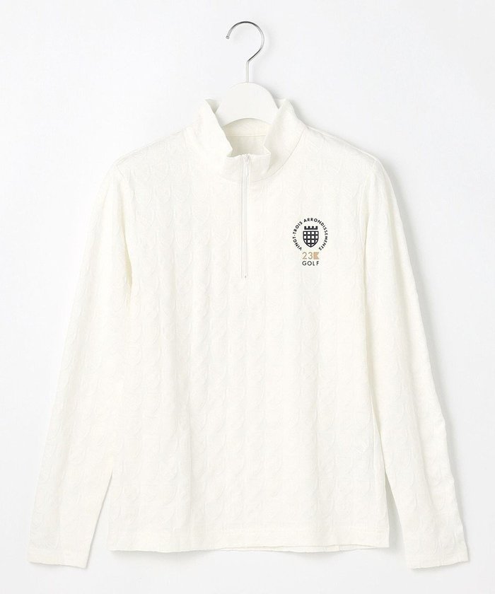 【23区 ゴルフ/NIJYUSANKU GOLF】の【WOMEN】ハーフジッププルオーバー 着回しやすく長く愛用できる 総柄ながらもシック インテリア・キッズ・メンズ・レディースファッション・服の通販 founy(ファニー) https://founy.com/ ファッション Fashion レディースファッション Fashion for Women トップス・カットソー Cut & Sew Tops レディースパーカー・カジュアルフーディー Casual Hoodies & Sweatshirts カジュアルプルオーバー・ニットトップス Pullovers & Knit Tops / Casual Pullovers スウェット・クルーネックトップス Sweatshirts & Crewnecks / Relaxed Fit Sweat Tops スウェット / スエット Sweatshirt, Sweatwear モチーフ Motif, Design Theme A/W・秋冬 Autumn/Winter |ID: prp329100004568843 ipo3291000000032663691