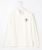 【23区 ゴルフ/NIJYUSANKU GOLF】の【WOMEN】ハーフジッププルオーバー 着回しやすく長く愛用できる 総柄ながらもシック ホワイト系|ID: prp329100004568843 ipo3291000000032663692