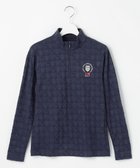 【23区 ゴルフ/NIJYUSANKU GOLF】の【WOMEN】ハーフジッププルオーバー 着回しやすく長く愛用できる 総柄ながらもシック ネイビー系|ID: prp329100004568843 ipo3291000000032663693