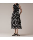 【グレース コンチネンタル/GRACE CONTINENTAL】のフラワー刺繍ボウタイドレス ブラック|ID: prp329100004569253 ipo3291000000032327204