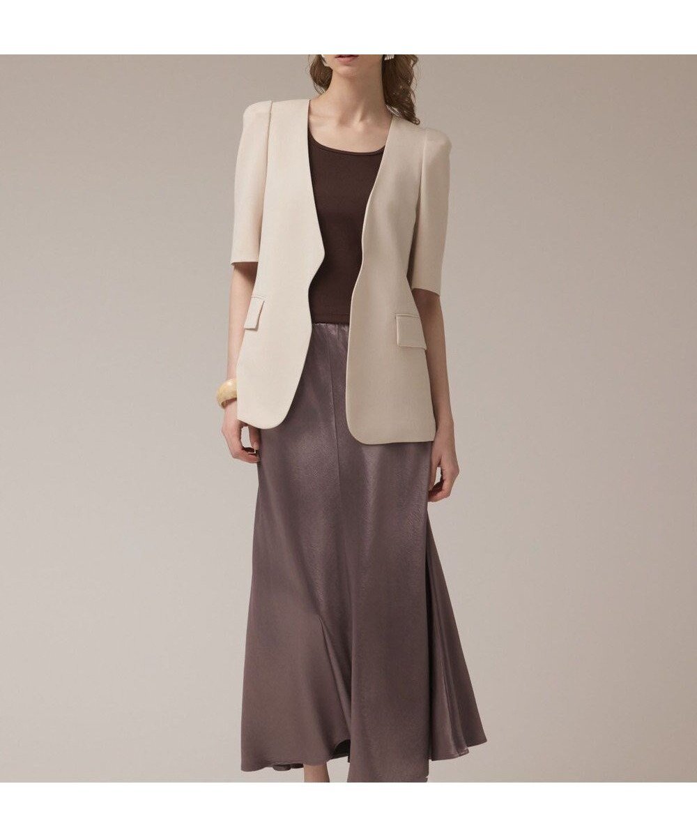 【グレース コンチネンタル/GRACE CONTINENTAL】のパフスリーブジャケット 人気、トレンドファッション・服の通販 founy(ファニー) 　ファッション　Fashion　レディースファッション　Fashion for Women　アウター　Coat / Outerwear Collection　レディースジャケット・軽アウター　Jackets　ノーカラージャケット / シンプル上品コーデ　Collarless Jackets　春　Spring　カッティング　Cutting Detail　ジャケット　Jacket, Outerwear　スマート　Smart, Elegant　スリーブ　Sleeve, Long Sleeve / Short Sleeve　パターン　Pattern, Design Print　フロント　Front, Front Design　マニッシュ　Mannish, Boyish　S/S・春夏　SS, Spring/Summer, Warm Season　夏　Summer　 other-1|ID: prp329100004569255 ipo3291000000033658555