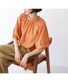 【クラフトスタンダードブティック/CRAFT STANDARD BOUTIQUE】のストライプジャカードパフスリーブブラウス Orange|ID: prp329100004569283 ipo3291000000032327375