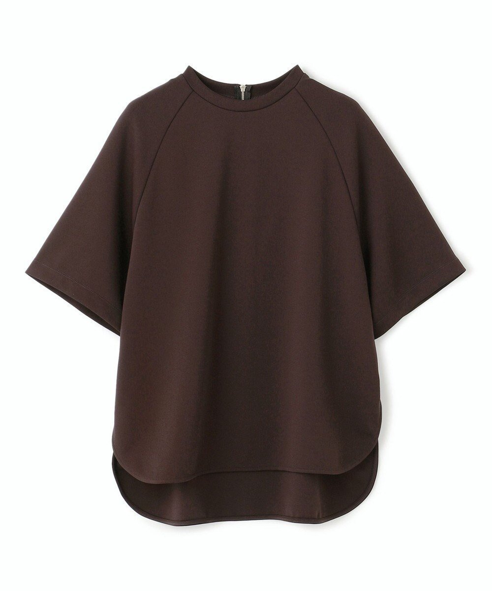 【アンフィーロ 自由区/UNFILO】の【接触冷感/UVカット】BEAUTY FORM JERSEY Light バックZIPトップス インテリア・キッズ・メンズ・レディースファッション・服の通販 founy(ファニー) 　ファッション　Fashion　レディースファッション　Fashion for Women　トップス・カットソー　Cut & Sew Tops　シャツ・ブラウス・オフィスカジュアル　Elegant Blouses & Button-Ups　ロングTシャツ・Tシャツ　Longline T-Shirts & Tees　カットソー・ベーシックTシャツ　Cut-and-Sewn Tops / Stretch Tees & Basics　春　Spring　秋　Autumn　カットソー　Cut and Sewn Top　ジップ　Zip, Zipper　ストレッチ　Stretch, Stretchy Fabric　スリット　Slit, Slit Detail　スリーブ　Sleeve, Long Sleeve / Short Sleeve　セットアップ　Set-Up, Coordinated Outfit　タイトスカート　Pencil Skirt, Tight Skirt　S/S・春夏　SS, Spring/Summer, Warm Season　おすすめ　Recommended / Our Picks　夏　Summer　エレガント 上品　Elegant　ブラウン|ID: prp329100004569316 ipo3291000000032327562