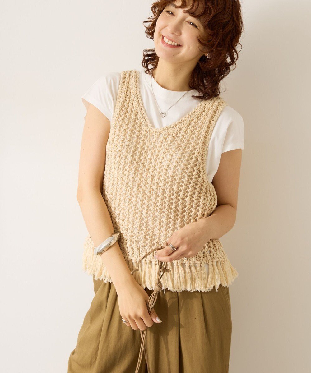 【アメリカンホリック/AMERICAN HOLIC】の【前後2WAY】フリンジショートベスト 人気、トレンドファッション・服の通販 founy(ファニー) 　ファッション　Fashion　レディースファッション　Ladies' Fashion Online　アウター　Coat Outerwear　トップス・カットソー　Tops/Tshirt　ベスト/ジレ　Gilets/Vests　おすすめ　Recommend　サマー　Summer　ショート　Short　ベスト　Vest　ポケット　Pocket　今季　This Season　夏　Summer　春　Spring　S/S・春夏　Ss・Spring/Summer　 other-1|ID: prp329100004569341 ipo3291000000032355769