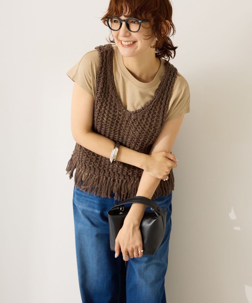 【アメリカンホリック/AMERICAN HOLIC】の【前後2WAY】フリンジショートベスト インテリア・キッズ・メンズ・レディースファッション・服の通販 founy(ファニー) ファッション Fashion レディースファッション Fashion for Women アウター Coat / Outerwear Collection トップス・カットソー Cut & Sew Tops ベスト&ジレ / 重ね着スタイル Vests & Gilets おすすめ Recommended / Our Picks サマー Summer, Summer Style ショート Short, Short Length ベスト Vest, Waistcoat ポケット Pocket, Pocket Detail 今季 This Season, Current Season 夏 Summer 春 Spring S/S・春夏 SS, Spring/Summer, Warm Season Charcoal Gray|ID: prp329100004569341 ipo3291000000033657926