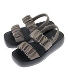 【グリーンパークス/Green Parks】の・richblue ギャザーアツゾコサンダル Gray Beige|ID: prp329100004569383 ipo3291000000032328012