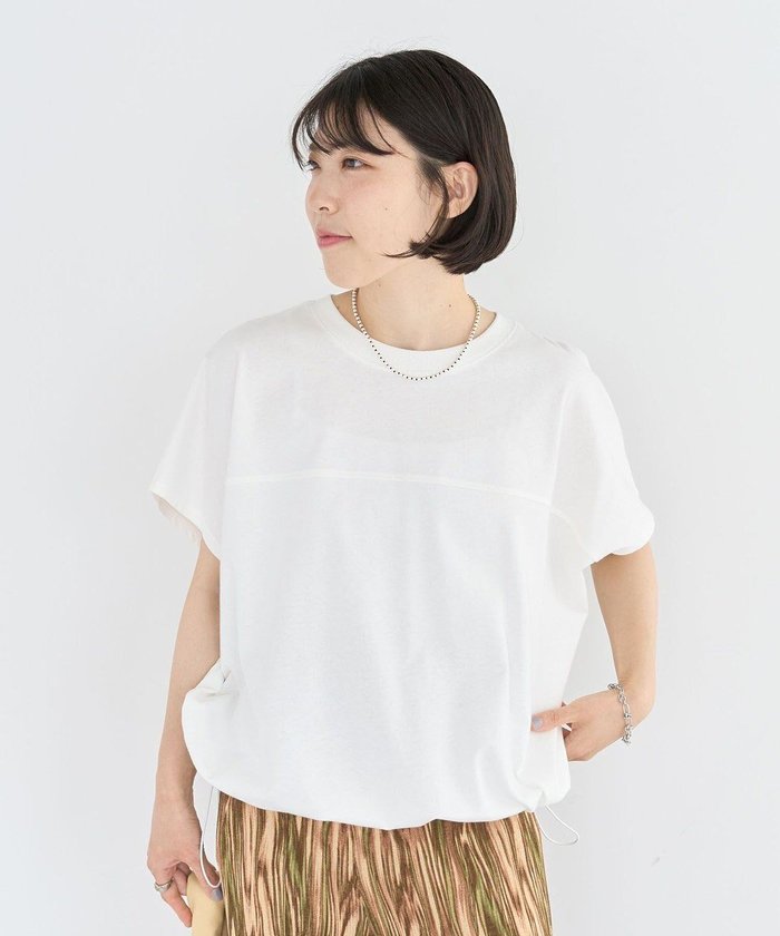 【グリーンパークス/Green Parks】の裾ドロストバルーンTEE インテリア・キッズ・メンズ・レディースファッション・服の通販 founy(ファニー) https://founy.com/ ファッション Fashion レディースファッション Fashion for Women トップス・カットソー Cut & Sew Tops シャツ・ブラウス・オフィスカジュアル Elegant Blouses & Button-Ups ロングTシャツ・Tシャツ Longline T-Shirts & Tees カットソー・ベーシックTシャツ Cut-and-Sewn Tops / Stretch Tees & Basics おすすめ Recommended / Our Picks カットソー Cut and Sewn Top ショルダー Shoulder, Shoulder Strap トレンド Trend, Trending Now ドロップ Drop Shoulder, Dropped Style バルーン Balloon, Balloon Silhouette フォルム Silhouette, Form フレンチ French, French Style ポケット Pocket, Pocket Detail 夏 Summer 春 Spring S/S・春夏 SS, Spring/Summer, Warm Season |ID: prp329100004569386 ipo3291000000032328027