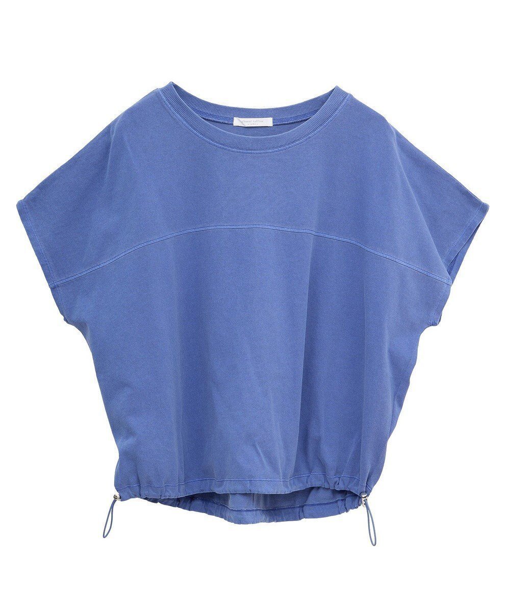 【グリーンパークス/Green Parks】の裾ドロストバルーンTEE インテリア・キッズ・メンズ・レディースファッション・服の通販 founy(ファニー) 　ファッション　Fashion　レディースファッション　Fashion for Women　トップス・カットソー　Cut & Sew Tops　シャツ・ブラウス・オフィスカジュアル　Elegant Blouses & Button-Ups　ロングTシャツ・Tシャツ　Longline T-Shirts & Tees　カットソー・ベーシックTシャツ　Cut-and-Sewn Tops / Stretch Tees & Basics　おすすめ　Recommended / Our Picks　カットソー　Cut and Sewn Top　ショルダー　Shoulder, Shoulder Strap　トレンド　Trend, Trending Now　ドロップ　Drop Shoulder, Dropped Style　バルーン　Balloon, Balloon Silhouette　フォルム　Silhouette, Form　フレンチ　French, French Style　ポケット　Pocket, Pocket Detail　夏　Summer　春　Spring　S/S・春夏　SS, Spring/Summer, Warm Season　Blue|ID: prp329100004569386 ipo3291000000032328045