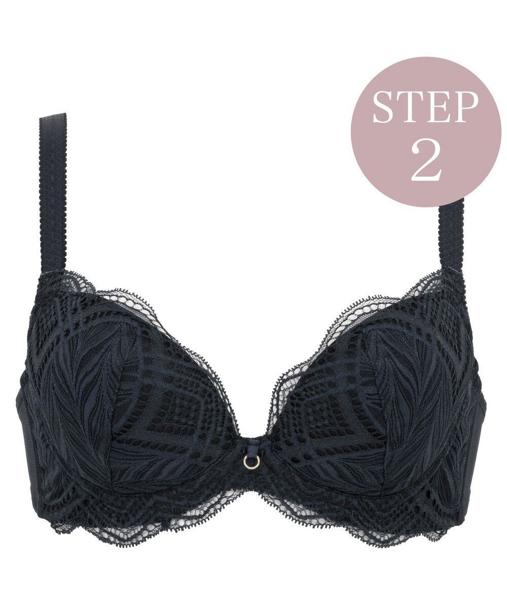 【ブラデリス ニューヨーク/BRADELIS New York】の【BRADELIS New York / 育乳補整ブラ・STEP2 寄せる】ナオミステップ2ブラ24S2 インテリア・キッズ・メンズ・レディースファッション・服の通販 founy(ファニー) 　ファッション　Fashion　レディースファッション　Fashion for Women　アンダー　Underwear Essentials　クラシカル　Classical, Vintage-Inspired　コンパクト　Compact, Small Size　切替　Switching, Contrast Panel　スタイリッシュ　Stylish, Fashionable　チャーム　Charm, Pendant　トレンド　Trend, Trending Now　ドット　Polka Dot, Dot Pattern　ヌーディ　Nude, Nude Tone　フェミニン　Feminine, Girly　フロント　Front, Front Design　ブラジャー　Bra, Lingerie　ポケット　Pocket, Pocket Detail　モチーフ　Motif, Design Theme　ラップ　Wrap, Wrap Design　レース　Lace, Lace Fabric　ワイヤー　Wire, Wired Bra　おすすめ　Recommended / Our Picks　ネイビー|ID: prp329100004569587 ipo3291000000033686023