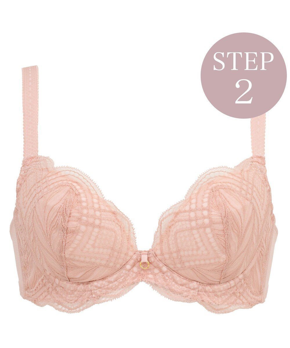 【ブラデリス ニューヨーク/BRADELIS New York】の【BRADELIS New York / 育乳補整ブラ・STEP2 寄せる】ナオミステップ2ブラ24S2 インテリア・キッズ・メンズ・レディースファッション・服の通販 founy(ファニー) 　ファッション　Fashion　レディースファッション　Fashion for Women　アンダー　Underwear Essentials　クラシカル　Classical, Vintage-Inspired　コンパクト　Compact, Small Size　切替　Switching, Contrast Panel　スタイリッシュ　Stylish, Fashionable　チャーム　Charm, Pendant　トレンド　Trend, Trending Now　ドット　Polka Dot, Dot Pattern　ヌーディ　Nude, Nude Tone　フェミニン　Feminine, Girly　フロント　Front, Front Design　ブラジャー　Bra, Lingerie　ポケット　Pocket, Pocket Detail　モチーフ　Motif, Design Theme　ラップ　Wrap, Wrap Design　レース　Lace, Lace Fabric　ワイヤー　Wire, Wired Bra　おすすめ　Recommended / Our Picks　ピンクベージュ|ID: prp329100004569587 ipo3291000000033686024