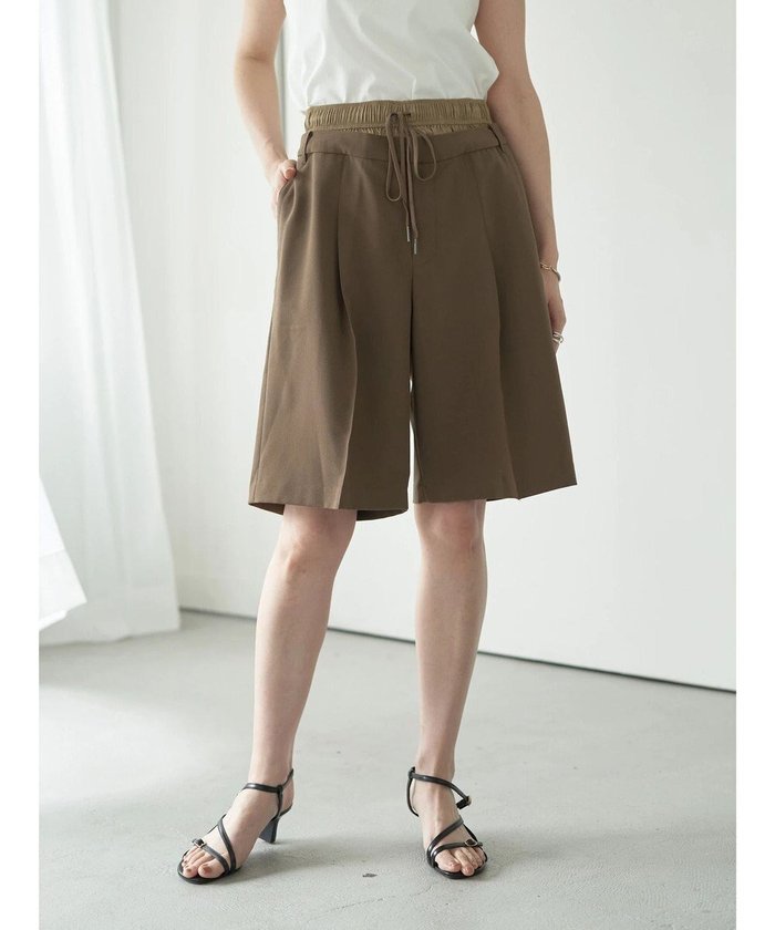 【イェッカ ヴェッカ/YECCA VECCA】のWウエストハーフパンツ インテリア・キッズ・メンズ・レディースファッション・服の通販 founy(ファニー) https://founy.com/ ファッション Fashion レディースファッション Ladies' Fashion Online スカート Skirt パンツ Pants ハーフ / ショートパンツ Short Pants キュロット Culottes センター Center ドッキング Docking ハーフ Half フェイク Fake ポケット Pocket リラックス Relax ワイド Wide 再入荷 Restock/Back In Stock/Re Arrival 夏 Summer 春 Spring S/S・春夏 Ss・Spring/Summer |ID: prp329100004569707 ipo3291000000032660749