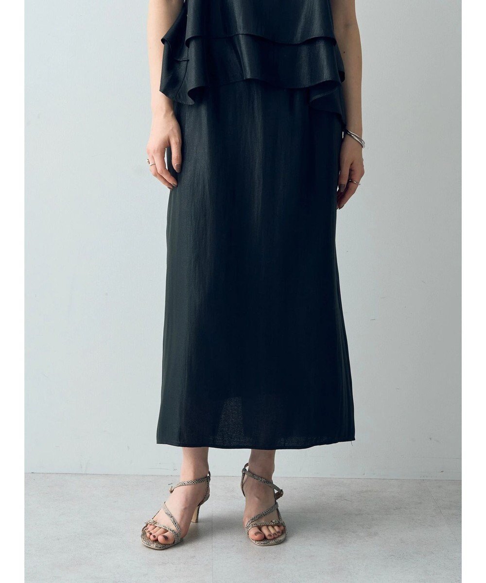 【イェッカ ヴェッカ/YECCA VECCA】のシャイニーロングスカート インテリア・キッズ・メンズ・レディースファッション・服の通販 founy(ファニー) 　ファッション　Fashion　レディースファッション　Fashion for Women　スカート　Skirts　ロングスカート　Long Skirts / Maxi & Midi Skirts　キャミソール　Camisole, Spaghetti Strap Top　セットアップ　Set-Up, Coordinated Outfit　ポケット　Pocket, Pocket Detail　ロング　Long, Long-Length　A/W・秋冬　Autumn/Winter　Black|ID: prp329100004569759 ipo3291000000033553174