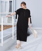 【ティアクラッセ/Tiaclasse】の【洗える】デザインカフス付きマキシカットソーワンピース ブラック|ID: prp329100004569768 ipo3291000000032709265