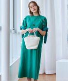 【ティアクラッセ/Tiaclasse】の【洗える】デザインカフス付きマキシカットソーワンピース グリーン|ID: prp329100004569768 ipo3291000000033034167