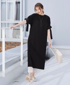 【ティアクラッセ/Tiaclasse】の【洗える】デザインカフス付きマキシカットソーワンピース ブラック|ID: prp329100004569768 ipo3291000000033034168