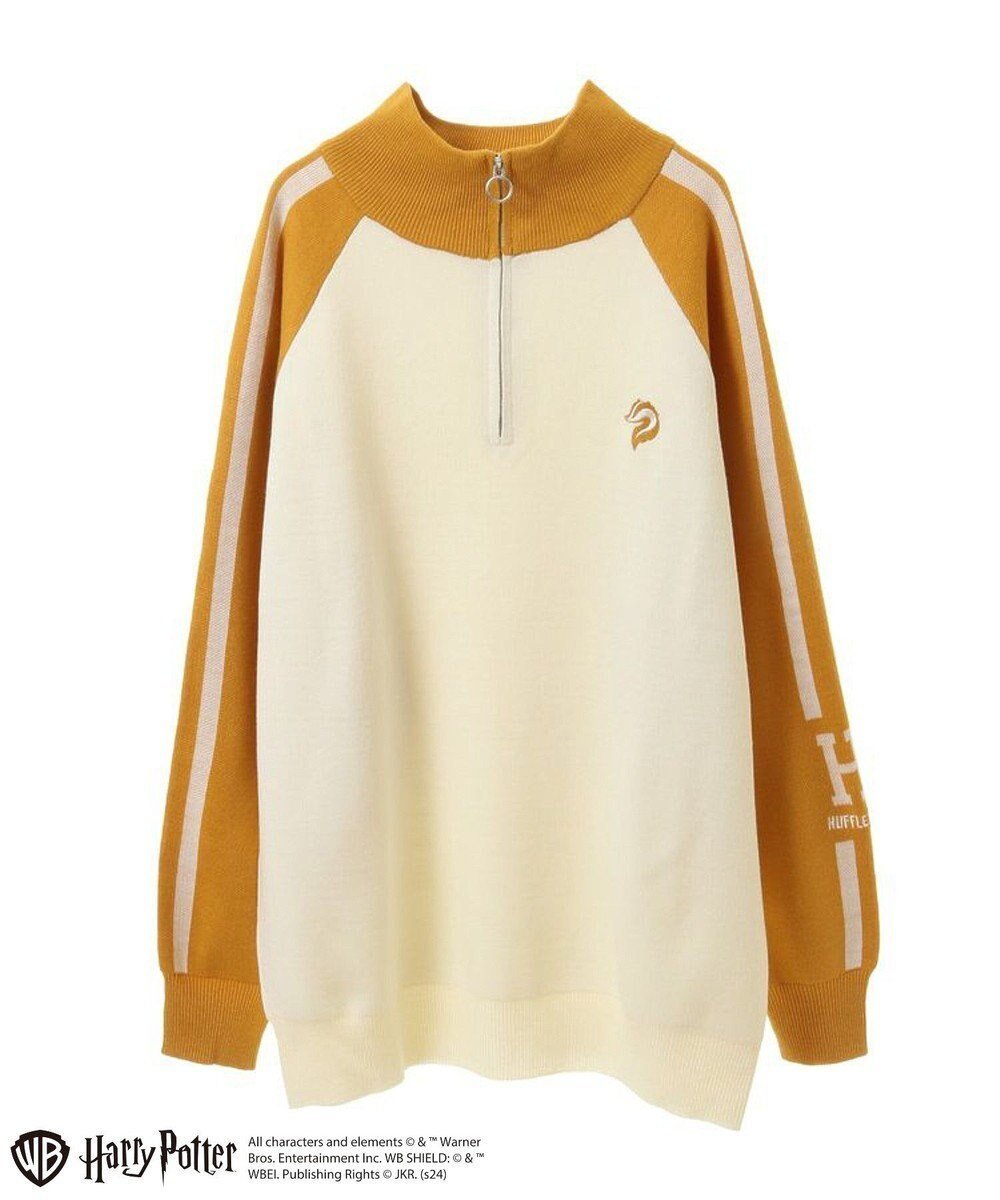 【グリーンパークス/Green Parks】のハリー・ポッター/ライン入りハーフジップニット インテリア・キッズ・メンズ・レディースファッション・服の通販 founy(ファニー) ファッション Fashion レディースファッション Fashion for Women トップス・カットソー Cut & Sew Tops ニット Knit Tops & Sweaters おすすめ Recommended / Our Picks セーター Sweater, Knitwear トレンド Trend, Trending Now ポケット Pocket, Pocket Detail ミドル Middle Length, Mid Height ワンポイント One Point, Statement Accent 今季 This Season, Current Season A/W・秋冬 Autumn/Winter Yellow|ID: prp329100004569859 ipo3291000000033591877