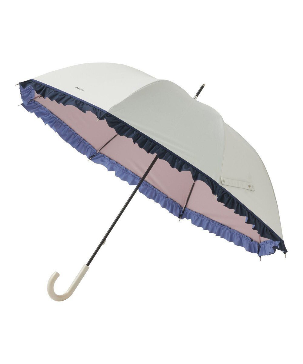 【ムーンバット/MOONBAT】のestaa 晴雨兼用 長傘 バイカラーフリル 日傘 遮光 遮熱 UV 人気、トレンドファッション・服の通販 founy(ファニー) 　ファッション　Fashion　レディースファッション　Ladies' Fashion Online　傘 / レイングッズ　Umbrellas/Rainwear　傘　Umbrella　日傘　Parasol　 other-1|ID: prp329100004569895 ipo3291000000032527182