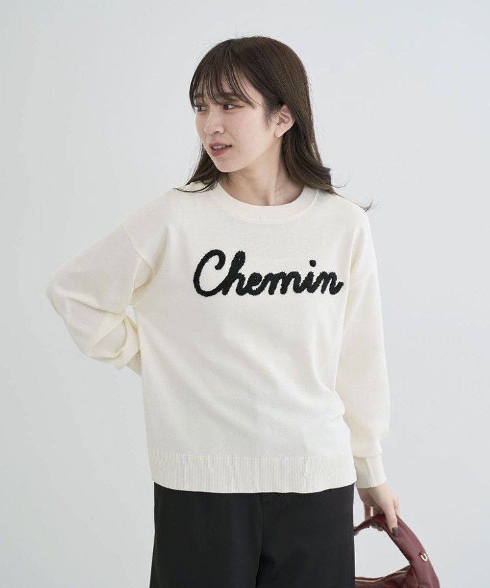 【グリーンパークス/Green Parks】の洗える さがら刺しゅうロゴニットプル 人気、トレンドファッション・服の通販 founy(ファニー) 　ファッション　Fashion　レディースファッション　Fashion for Women　トップス・カットソー　Cut & Sew Tops　ニット　Knit Tops & Sweaters　洗える　Machine Washable　セーター　Sweater, Knitwear　フィット　Fit, Slim Fit　ベーシック　Basic, Essential　ポケット　Pocket, Pocket Detail　リラックス　Relax, Relaxed Fit　ルーズ　Loose, Oversized　A/W・秋冬　Autumn/Winter　再入荷　Restock / Back in Stock　 other-1|ID: prp329100004569990 ipo3291000000033249520