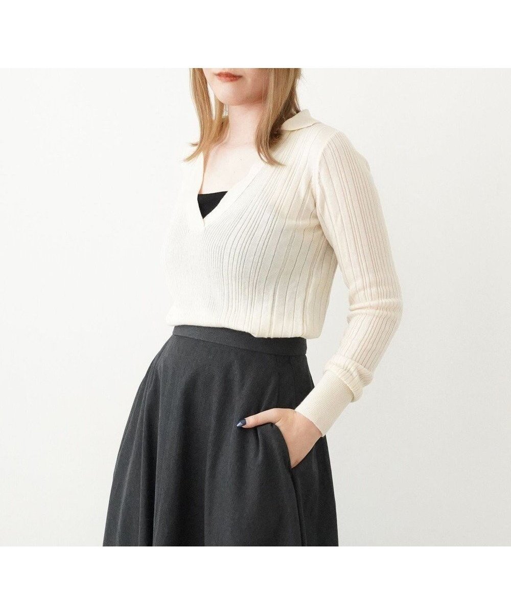 【ネテネ/NETENE】の【洗える】フィーカランダムリブニットポロ 人気、トレンドファッション・服の通販 founy(ファニー) 　ファッション　Fashion　レディースファッション　WOMEN　トップス・カットソー　Tops/Tshirt　ニット　Knit Tops　シャツ/ブラウス　Shirts/Blouses　ポロシャツ　Polo Shirts　インナー　Inner　洗える　Washable　セットアップ　Set Up　ポロシャツ　Polo Shirt　A/W・秋冬　Aw・Autumn/Winter・Fw・Fall-Winter　S/S・春夏　Ss・Spring/Summer　おすすめ　Recommend　夏　Summer　ビジネス 仕事 通勤　Business　 other-1|ID: prp329100004570175 ipo3291000000032335795