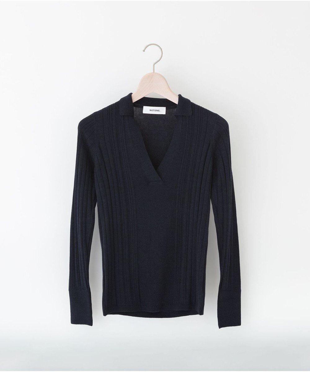 【ネテネ/NETENE】の【洗える】フィーカランダムリブニットポロ インテリア・キッズ・メンズ・レディースファッション・服の通販 founy(ファニー) 　ファッション　Fashion　レディースファッション　WOMEN　トップス・カットソー　Tops/Tshirt　ニット　Knit Tops　シャツ/ブラウス　Shirts/Blouses　ポロシャツ　Polo Shirts　インナー　Inner　洗える　Washable　セットアップ　Set Up　ポロシャツ　Polo Shirt　A/W・秋冬　Aw・Autumn/Winter・Fw・Fall-Winter　S/S・春夏　Ss・Spring/Summer　おすすめ　Recommend　夏　Summer　ビジネス 仕事 通勤　Business　ディープシー|ID: prp329100004570175 ipo3291000000032335799