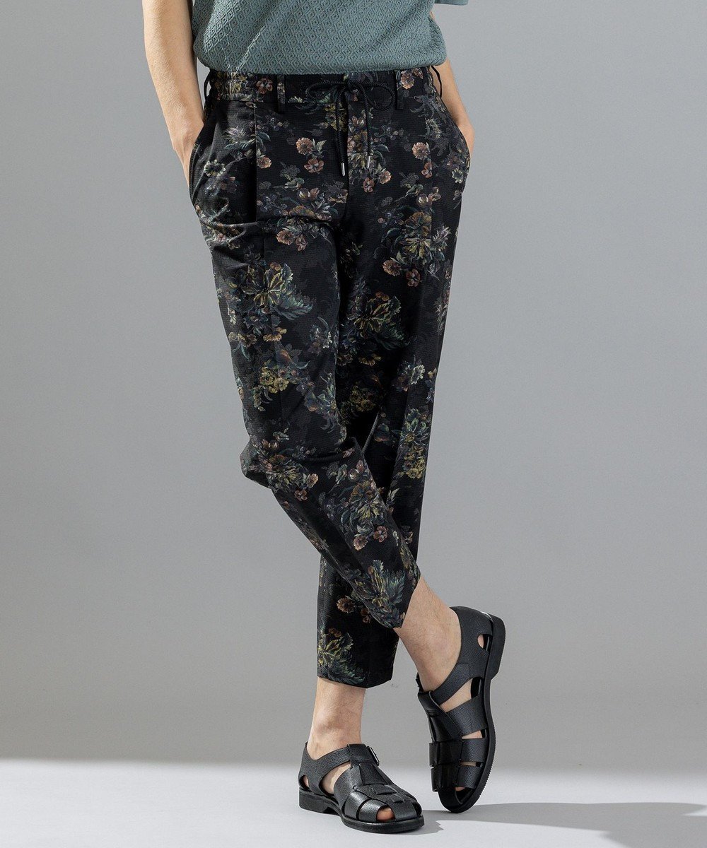 【ジョゼフ オム/JOSEPH HOMME / MEN】の【LEON 6月号掲載】クールドッツストレッチトロピカル柄 / TEDDY CONVERTIBLE インテリア・キッズ・メンズ・レディースファッション・服の通販 founy(ファニー) 　ファッション　Fashion　メンズファッション　Fashion for Men　ボトムス　Bottoms　春　Spring　洗える　Machine Washable　ストレッチ　Stretch, Stretchy Fabric　スポーツ　Sports, Activewear　雑誌　Magazine, Fashion Magazine　ドローコード　Drawcord, Drawstring Cord　プリント　Print, Printed Pattern　ポケット　Pocket, Pocket Detail　6月号　June Issue, Jun. Edition　リラックス　Relax, Relaxed Fit　ループ　Loop, Loop Knit　S/S・春夏　SS, Spring/Summer, Warm Season　夏　Summer　ブラック系5|ID: prp329100004570196 ipo3291000000033002226
