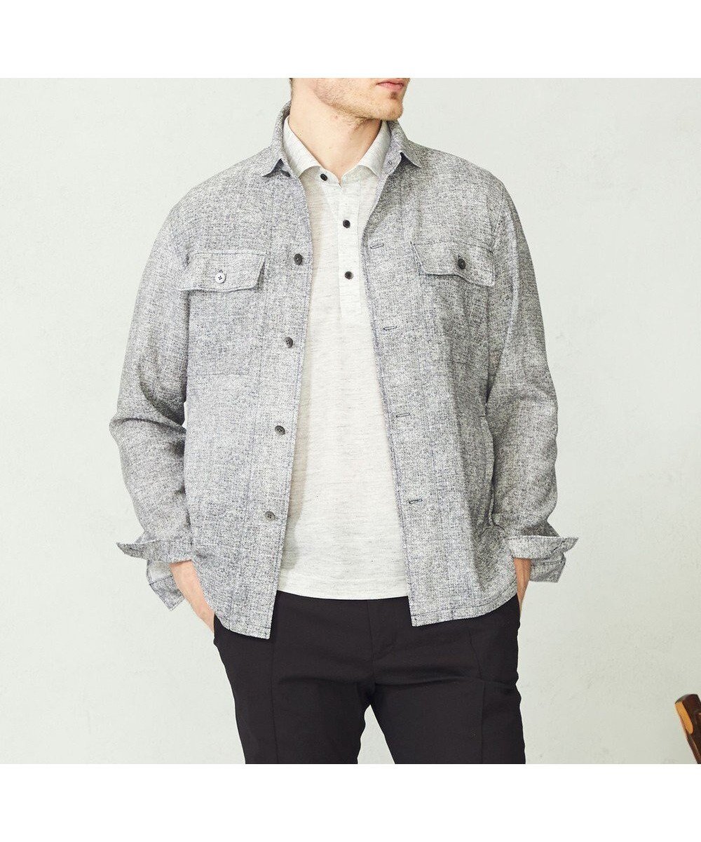 【ジョセフ アブード/JOSEPH ABBOUD / MEN】の【驚きの多機能】ドライサッカー ブルゾン インテリア・キッズ・メンズ・レディースファッション・服の通販 founy(ファニー) 　ファッション　Fashion　メンズファッション　Fashion for Men　アウター　Men's Coats Outerwear　ブルゾンジャケット / カジュアルアウター　Bomber Jackets & Blousons　ウォッシャブル　Machine Washable　春　Spring　サッカー　Seersucker, Summer Fabric　ジャケット　Jacket, Outerwear　ストレッチ　Stretch, Stretchy Fabric　チェック　Check, Plaid, Tartan　ドレープ　Drape, Draping Fabric　ブルゾン　Blouson, Bomber Jacket　プリント　Print, Printed Pattern　羽織　Haori, Light Jacket　メランジ　Melange, Mixed Yarn　S/S・春夏　SS, Spring/Summer, Warm Season　再入荷　Restock / Back in Stock　夏　Summer　旅行　Travel　ライトグレー系|ID: prp329100004570207 ipo3291000000032708015