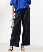 【アイシービー/iCB】の【UVカット・吸水速乾・洗える】シェルタリングドライサテン ワイドストレートカーゴパンツ ブラック系|ID: prp329100004570233 ipo3291000000032650047
