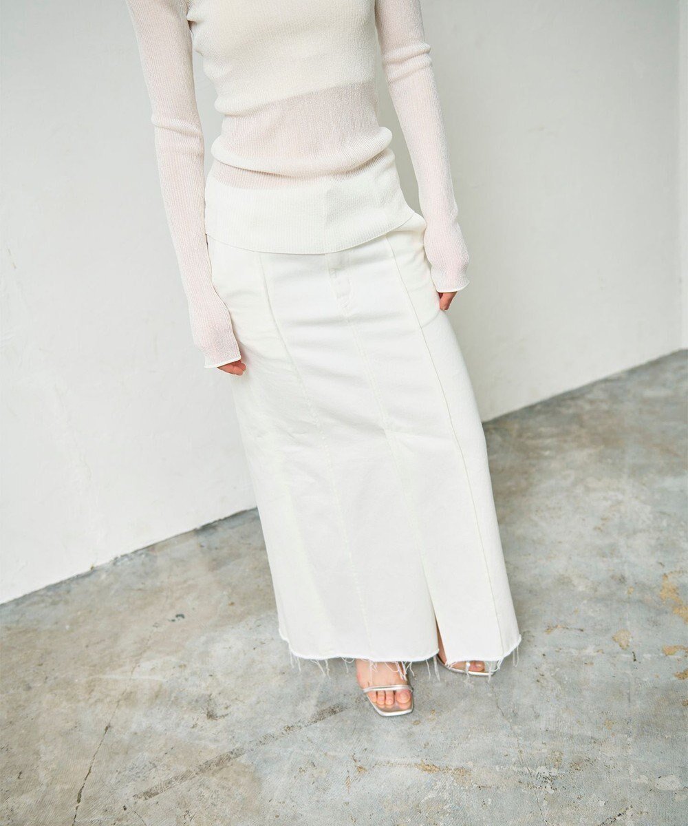 【グレース コンチネンタル/GRACE CONTINENTAL】のデニムタイトロングスカート 人気、トレンドファッション・服の通販 founy(ファニー) ファッション Fashion レディースファッション Fashion for Women スカート Skirts デニムスカート・カジュアルスカート Denim Skirts ロングスカート Long Skirts / Maxi & Midi Skirts おすすめ Recommended / Our Picks コンシャス Conscious, Bodycon デニム Denim, Jeans Material フロント Front, Front Design ブリーチ Bleach, Washed Finish ローズ Rose, Rose Motif 夏 Summer 春 Spring S/S・春夏 SS, Spring/Summer, Warm Season other-1|ID: prp329100004570234 ipo3291000000034629076