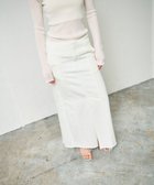 【グレース コンチネンタル/GRACE CONTINENTAL】のデニムタイトロングスカート ホワイト|ID: prp329100004570234 ipo3291000000034629077