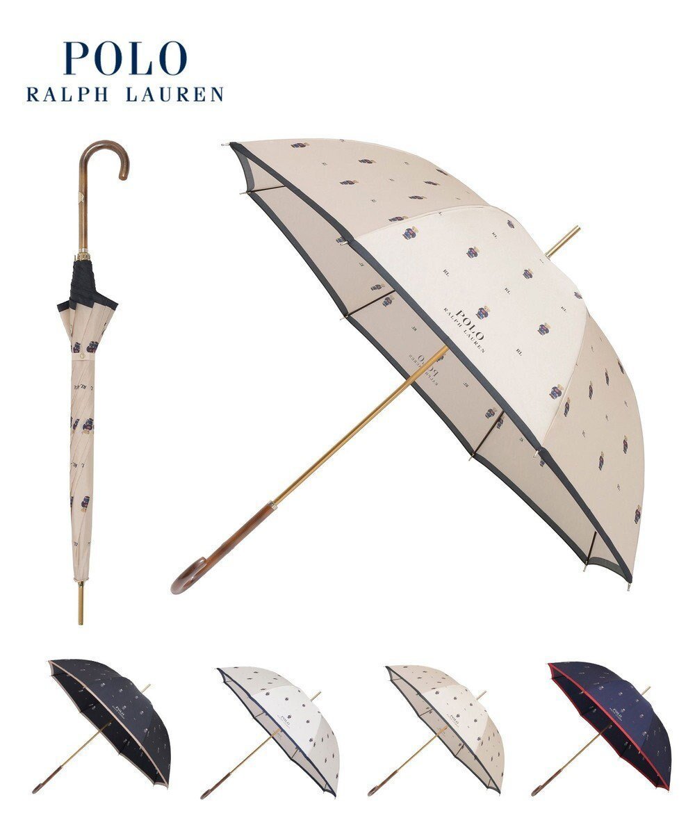 【ムーンバット/MOONBAT】のPOLO RALPH LAUREN(ポロ ラルフローレン) 長傘 FLAG BEAR ポロベア ドット インテリア・キッズ・メンズ・レディースファッション・服の通販 founy(ファニー) 　ファッション　Fashion　レディースファッション　Ladies' Fashion Online　傘 / レイングッズ　Umbrellas/Rainwear　アイビー　Ivy　クラシカル　Classical　ドット　Dot　ニューヨーク　New York　メタル　Metal　傘　Umbrella　ベージュ|ID: prp329100004570260 ipo3291000000032603263