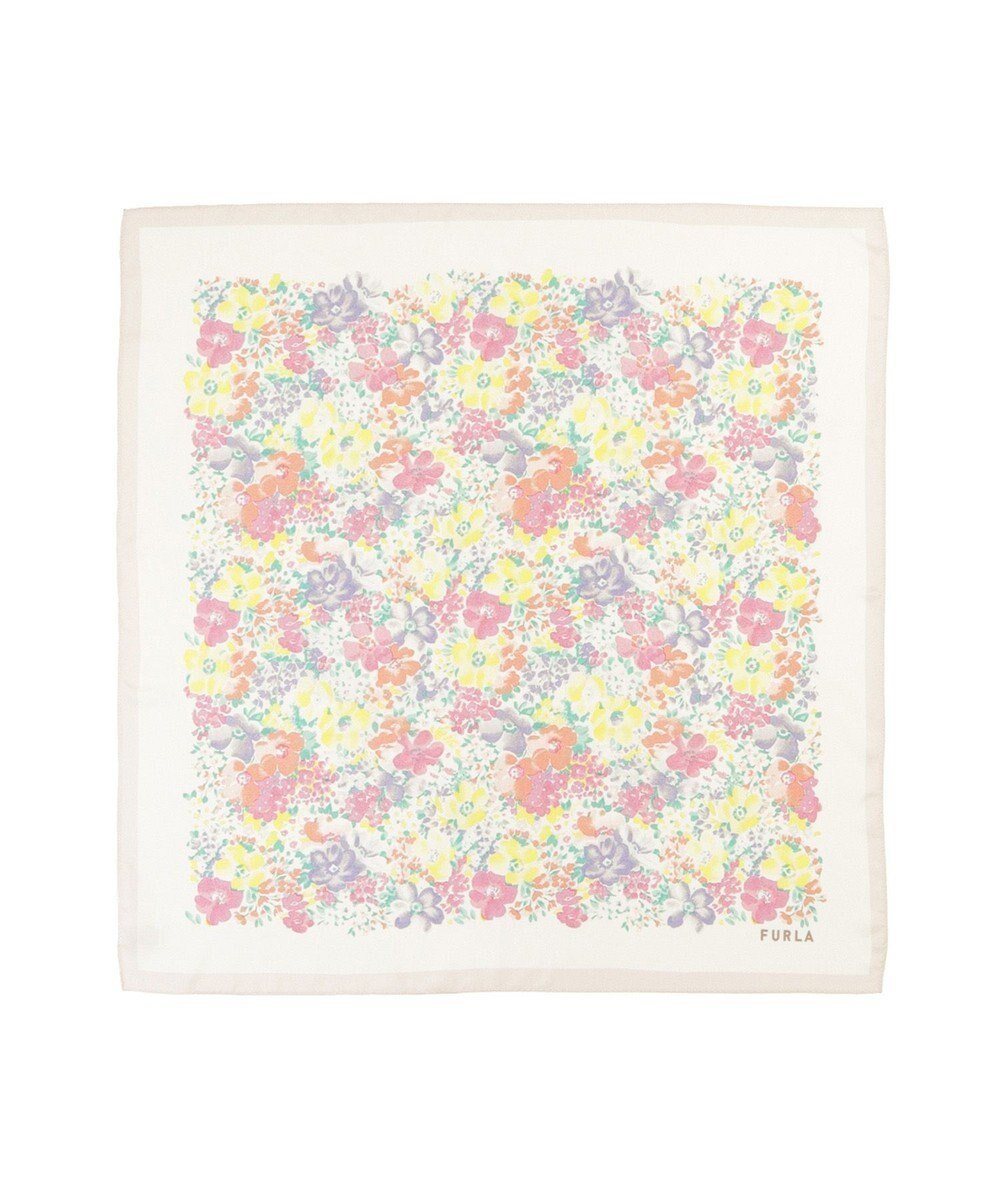 【ムーンバット/MOONBAT】の【シルク100%】フルラ (FURLA) 花柄 シルクプリントスカーフ 65cm×65cm インテリア・キッズ・メンズ・レディースファッション・服の通販 founy(ファニー) 　ファッション　Fashion　レディースファッション　Fashion for Women　イタリア　Italy　エレガント 上品　Elegant　コレクション　Collection, Seasonal Line　シルク　Silk, 100% Silk　スカーフ　Scarf, Neckwear　なめらか　Smooth, Silky Texture　バンダナ　Bandana, Head Scarf　パターン　Pattern, Design Print　フラワー　Flower, Floral　ペールピンク|ID: prp329100004570284 ipo3291000000032677543