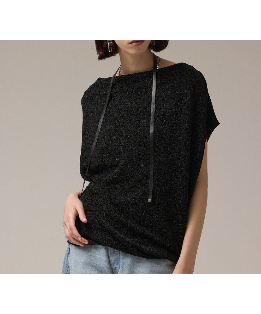 【グレース コンチネンタル/GRACE CONTINENTAL】のラメドレープカットトップ インテリア・キッズ・メンズ・レディースファッション・服の通販 founy(ファニー) 　ファッション　Fashion　レディースファッション　Ladies' Fashion Online　トップス・カットソー　Tops/Tshirt　シャツ/ブラウス　Shirts/Blouses　ロング / Tシャツ　T-Shirts　カットソー　Cut and Sewn　イレギュラー　Irregular　カットソー　Cut And Sew　シンプル　Simple　ジャージ　Jersey　パターン　Pattern　フェミニン　Feminine　夏　Summer　定番　Standard　春　Spring　S/S・春夏　Ss・Spring/Summer　ブラック|ID: prp329100004570321 ipo3291000000032337353