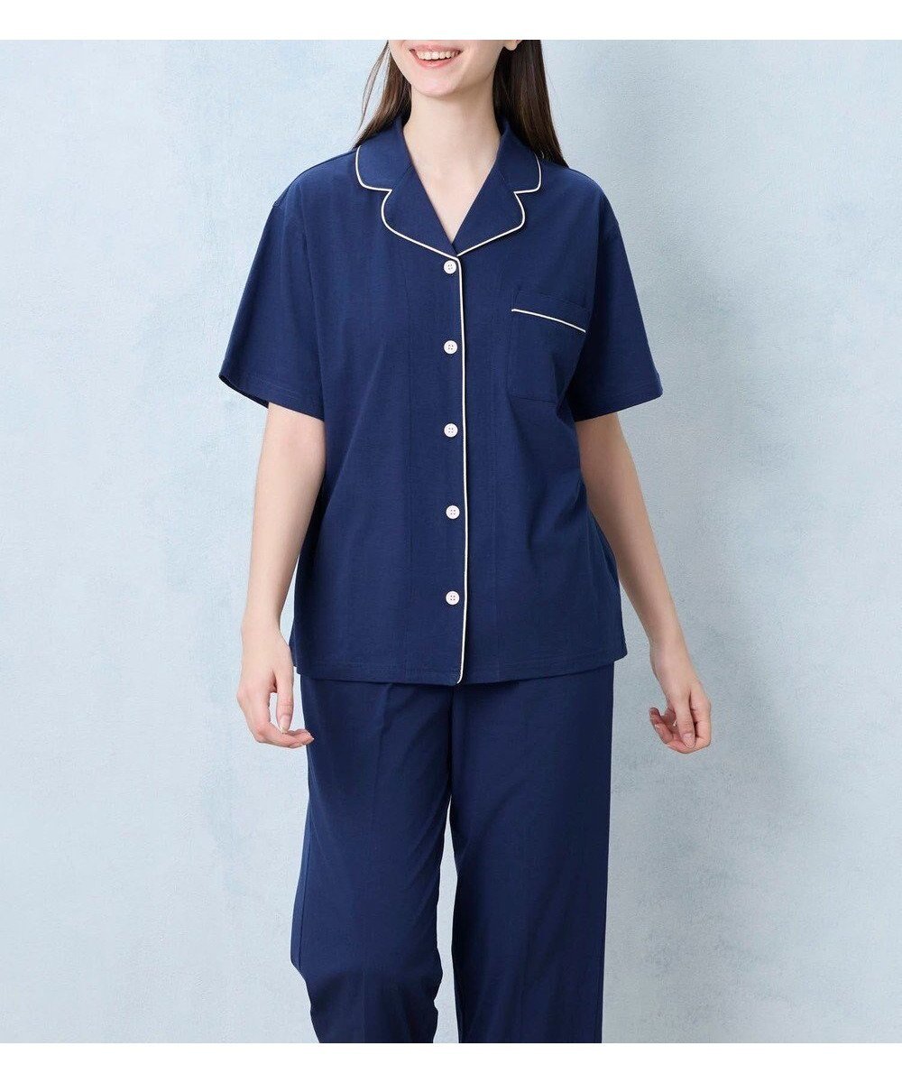【ウンナナクール/une nana cool】の【綿100%】40ハイゲージ天竺半袖パジャマ MADE WITH LIBERTY FABRIC インテリア・キッズ・メンズ・レディースファッション・服の通販 founy(ファニー) 　ファッション　Fashion　レディースファッション　Ladies' Fashion Online　トップス・カットソー　Tops/Tshirt　なめらか　Smooth　パイピング　Piping　パジャマ　Pajamas　ビビッド　Vivid　プリント　Print　半袖　Short Sleeve　リラックス　Relax　再入荷　Restock/Back In Stock/Re Arrival　おすすめ　Recommend　KO|ID: prp329100004570325 ipo3291000000032337373