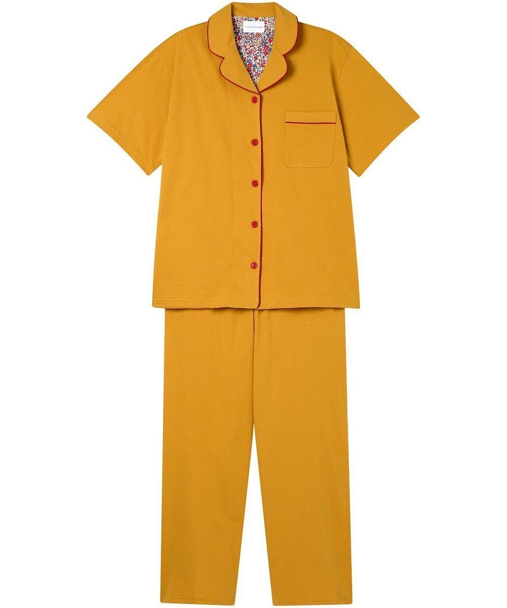 【ウンナナクール/une nana cool】の【綿100%】40ハイゲージ天竺半袖パジャマ MADE WITH LIBERTY FABRIC インテリア・キッズ・メンズ・レディースファッション・服の通販 founy(ファニー) 　ファッション　Fashion　レディースファッション　Ladies' Fashion Online　トップス・カットソー　Tops/Tshirt　なめらか　Smooth　パイピング　Piping　パジャマ　Pajamas　ビビッド　Vivid　プリント　Print　半袖　Short Sleeve　リラックス　Relax　再入荷　Restock/Back In Stock/Re Arrival　おすすめ　Recommend　OR|ID: prp329100004570325 ipo3291000000032337377