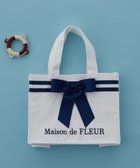 【メゾンドフルール/Maison de FLEUR】のラインリボンジャカードスクエアトートバッグ 人気、トレンドファッション・服の通販 founy(ファニー) ファッション Fashion レディースファッション Fashion for Women バッグ Bags コンパクト Compact, Small Size スクエア Square, Square Shape フォルム Silhouette, Form エレガント 上品 Elegant 夏 Summer thumbnail White|ID: prp329100004570327 ipo3291000000033657963