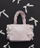 【メゾンドフルール/Maison de FLEUR】のリボンギャザーハンドルトートバッグ 人気、トレンドファッション・服の通販 founy(ファニー) ファッション Fashion レディースファッション Fashion for Women バッグ Bags オーガンジー Organza Fabric ギャザー Gathered, Ruffled サテン Satin, Glossy Fabric ポケット Pocket, Pocket Detail リボン Ribbon, Bow ビジネス 仕事 通勤 Business / Work / Commuting thumbnail Pink|ID: prp329100004570333 ipo3291000000033374219
