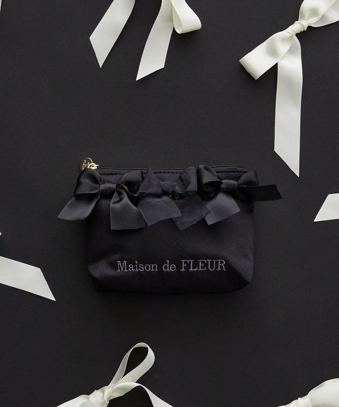 【メゾンドフルール/Maison de FLEUR】のリボンポーチ インテリア・キッズ・メンズ・レディースファッション・服の通販 founy(ファニー) https://founy.com/ ファッション Fashion レディースファッション Ladies' Fashion Online 財布 Wallets ポーチ Pouches おすすめ Recommend オーガンジー Organdy ギフト プレゼント Gift Present コンパクト Compact サテン Satin フォルム Form ポーチ Pouch リボン Ribbon 財布 Wallet |ID: prp329100004570335 ipo3291000000032337428