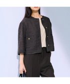 【23区/NIJYUSANKU】のサマーツイード 7分袖 ジャケット ダークブラウン系|ID:prp329100004570396